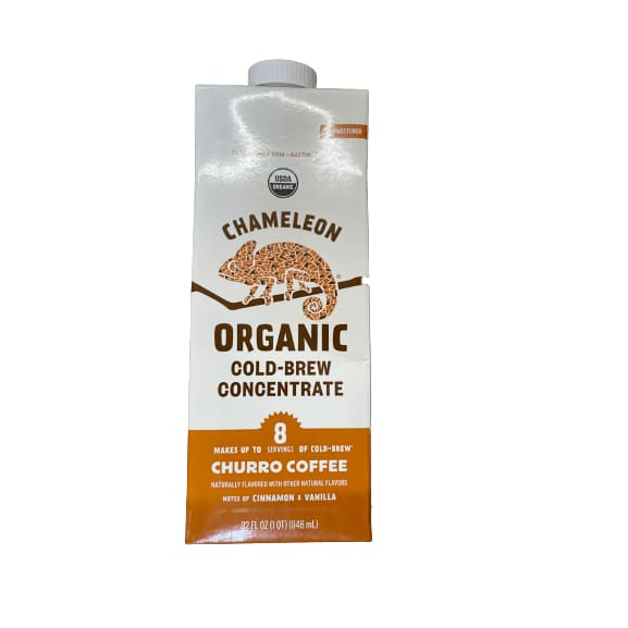 Chameleon Chameleon Organic Coffee Churro, Multi-Serve, Cold Brew Concentrate, 32 Fl Oz