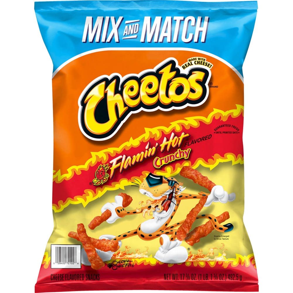 Cheetos Crunchy Flamin Hot Cheese Snacks (17.37 oz.) (Pack of 2) - Snacks Under $10 - Cheetos
