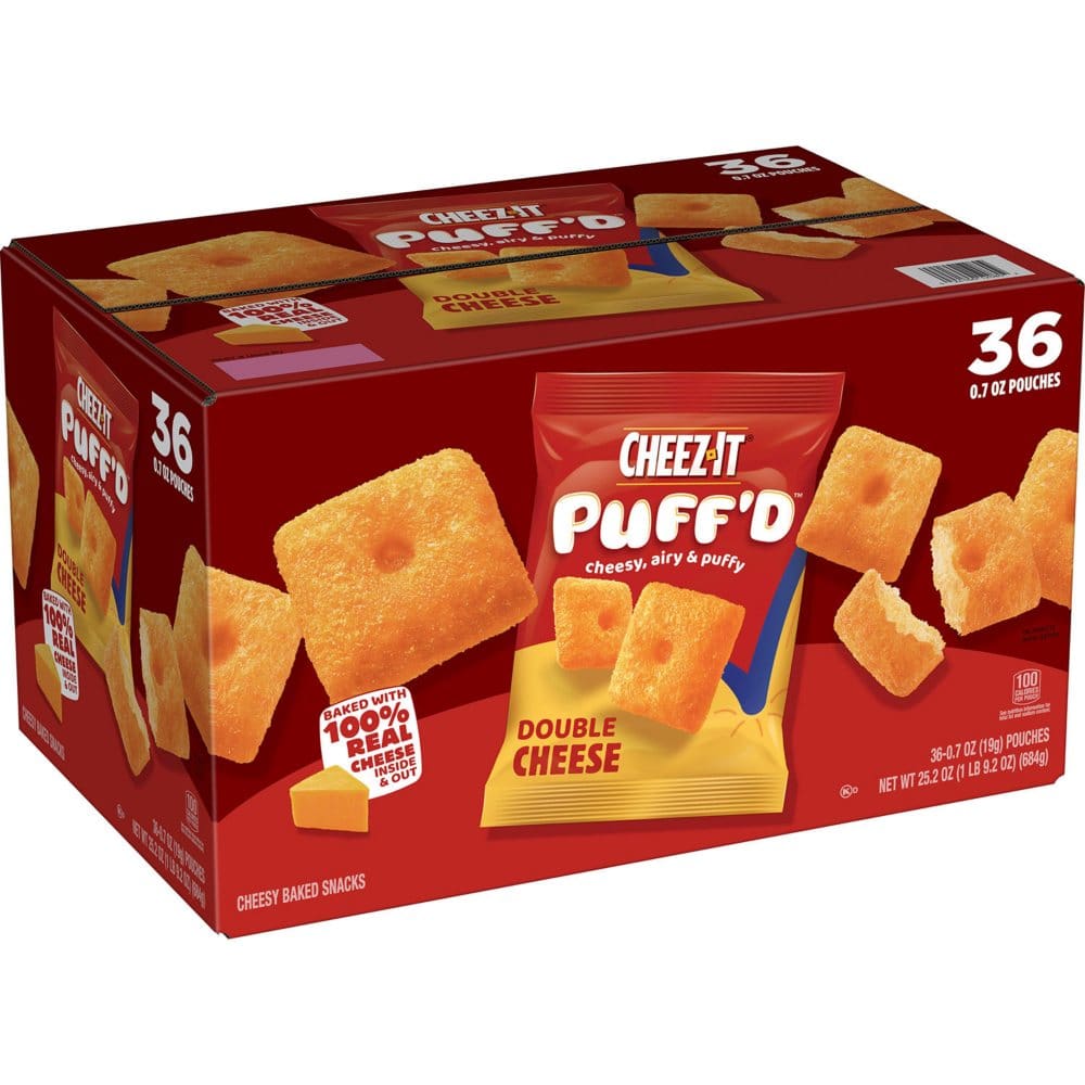 Cheez-It Puff’d Crackers Double Cheese (0.7 oz. 36 pk.) - Crackers - Cheez-It
