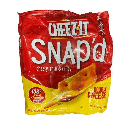Cheez-It Cheez-It Snap'd Cheese Cracker Chips, Thin Crisps, Lunch Snacks, Double Cheese, 7.5 Oz.