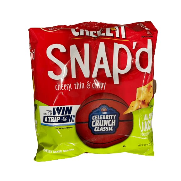 Cheez-It Cheez-It Snap'd Cheese Cracker Chips, Thin Crisps, Lunch Snacks, Jalapeno Jack, 7.5 Oz.