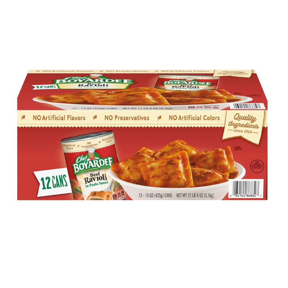 Chef Boyardee Beef Ravioli, 12 pk. | ShelHealth