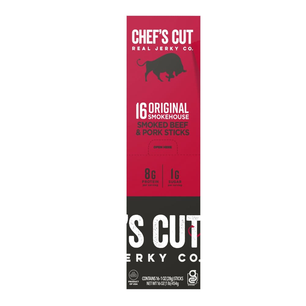 Chef’s Cut Original Smokehouse Beef/Pork Meat Stick 16 ct./1 oz. - Chef’s Cut