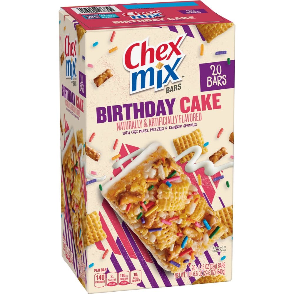 Chex Mix Birthday Cake Treat Bars (20 pk.) - Breakfast & Snack Bars - Chex