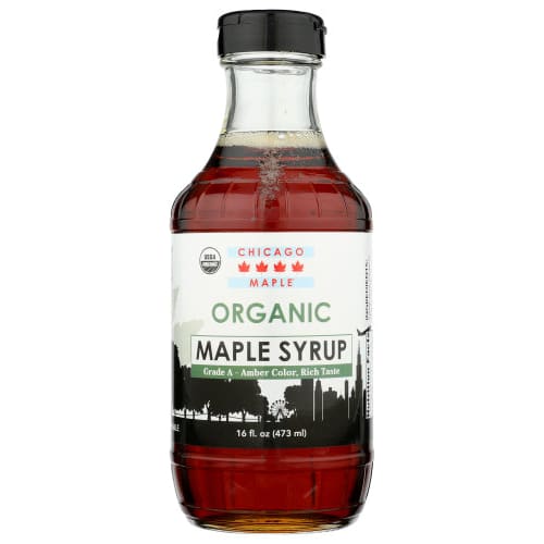 CHICAGO MAPLE: Organic Maple Syrup Glass 16 fo (Pack of 2) - Grocery > Breakfast > Breakfast Syrups - CHICAGO MAPLE