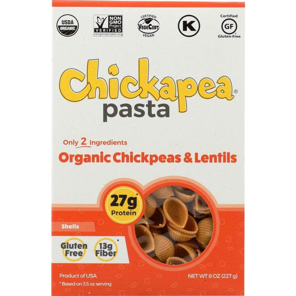 Chickapea Chickapea Organic Chickpea and Red Lentil Pasta Shells, 8 oz