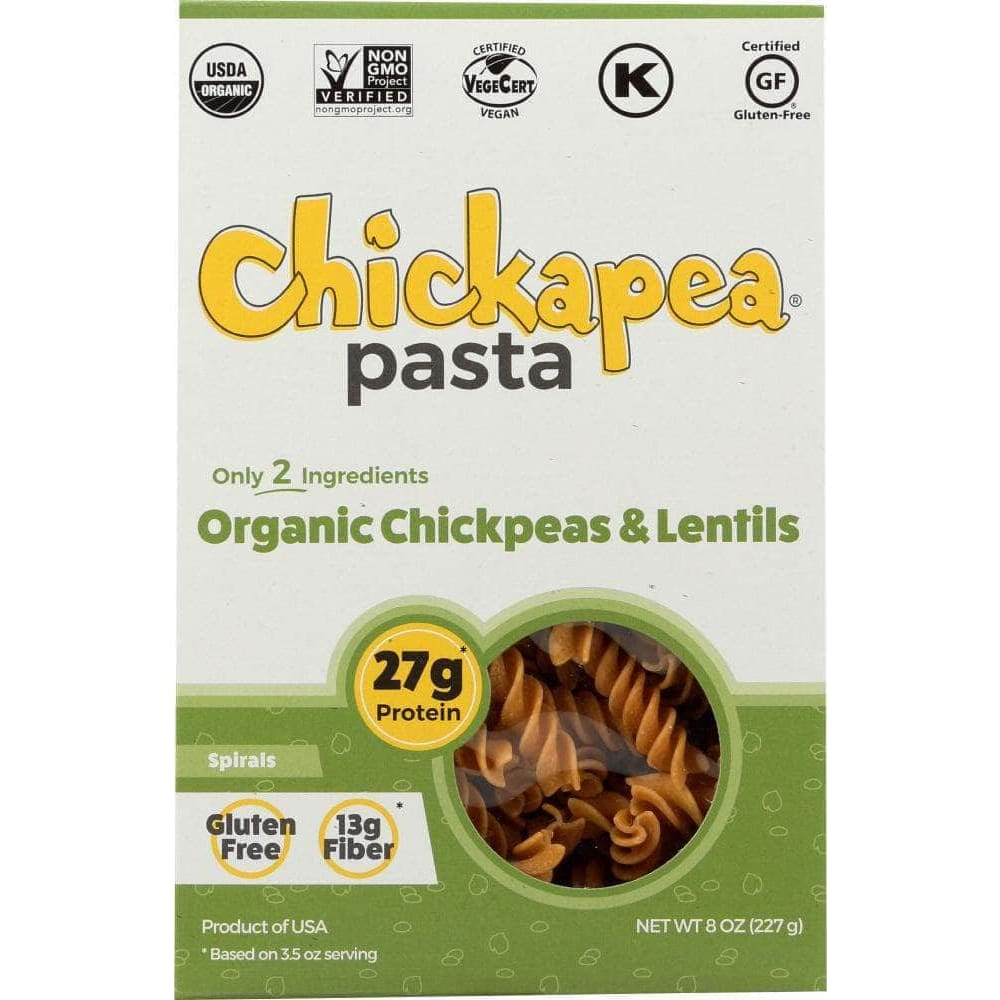 Chickapea Chickapea Organic Chickpea and Red Lentil Pasta Spirals, 8 oz