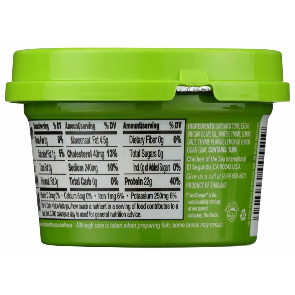CHICKEN OF THE SEA Grocery > Pantry > Meat Poultry & Seafood CHICKEN OF THE SEA Tuna Lemon Thyme Infusion, 2.8 oz