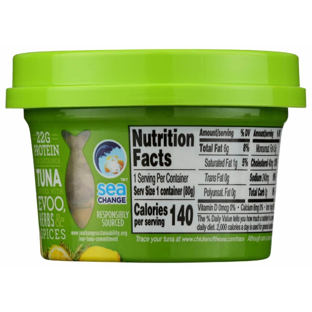 CHICKEN OF THE SEA Grocery > Pantry > Meat Poultry & Seafood CHICKEN OF THE SEA Tuna Lemon Thyme Infusion, 2.8 oz