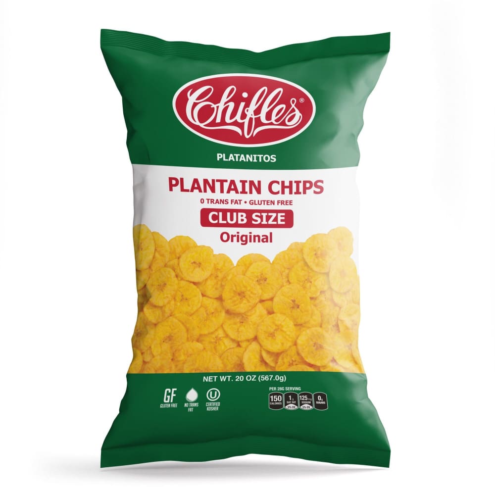 Chifles Plantain Original Club Size Salted Chips 20 oz. - Chifles