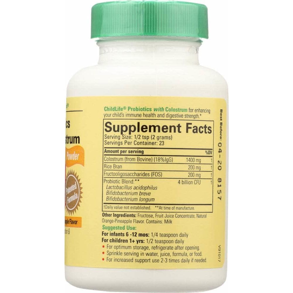 Child Life Child Life Probiotics With Colostrum Powder Natural/Orange Pineapple Flavor, 1.70 Oz