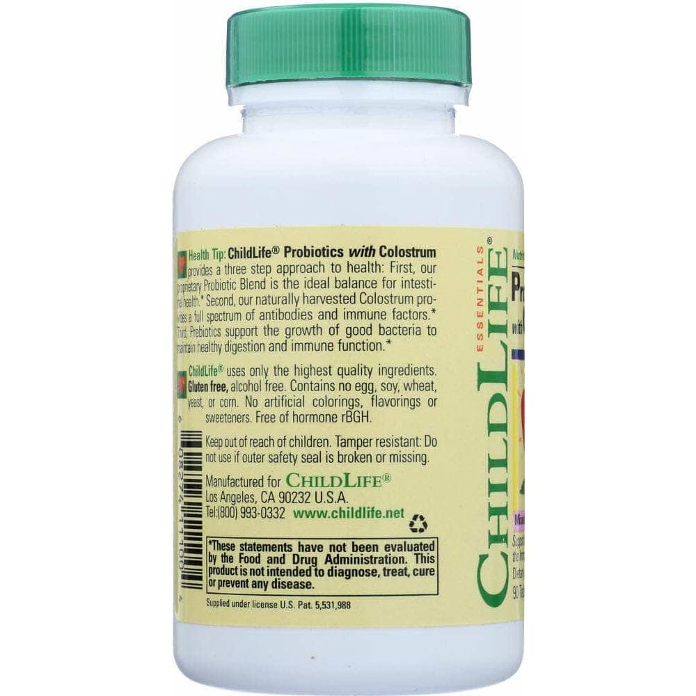 Childlife Essentials Child Life Probiotics with Colustrum Mixed Berry Flavor, 90 tb