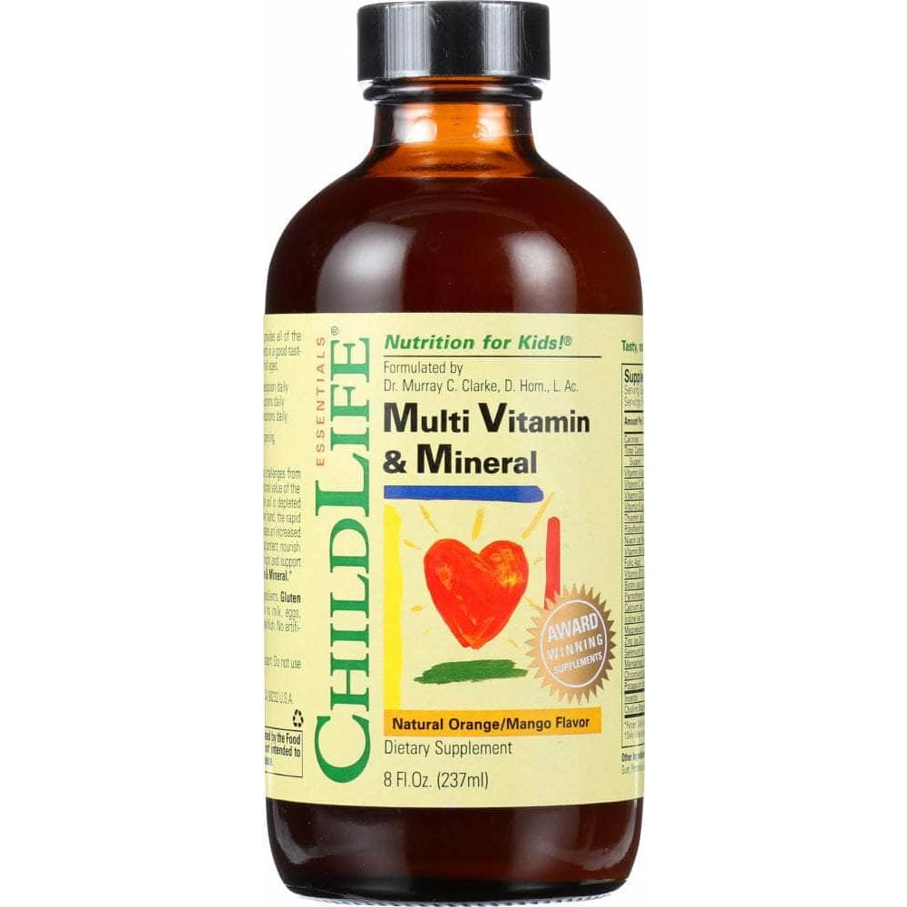 CHILDLIFE ESSENTIALS Childlife Essentials Multi Vitamin And Mineral Natural Orange Mango Flavor, 8 Oz