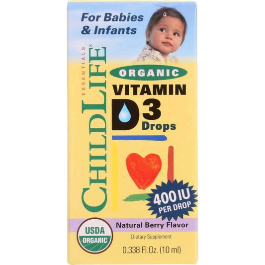 CHILDLIFE ESSENTIALS Childlife Essentials Organic Vitamin D3 Drops Berry Flavor 400 Iu, 0.338 Oz