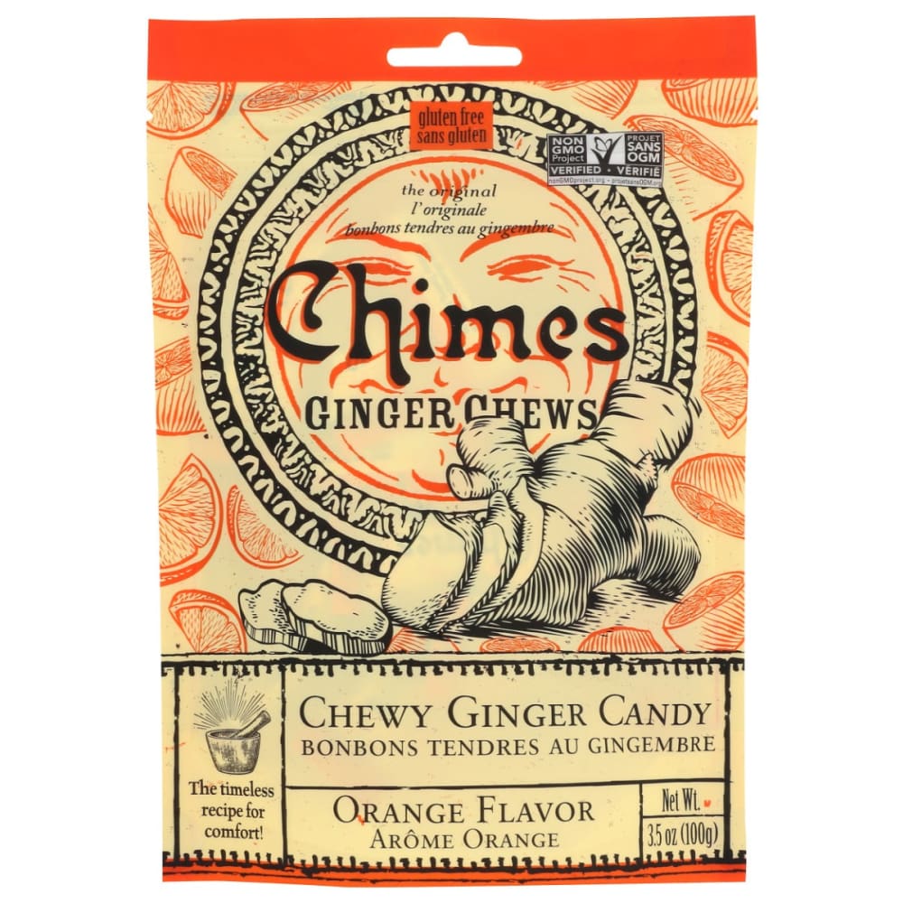 CHIMES: Ginger Chew Orange 3.5 OZ (Pack of 5) - Grocery > Chocolate Desserts and Sweets > Candy - CHIMES