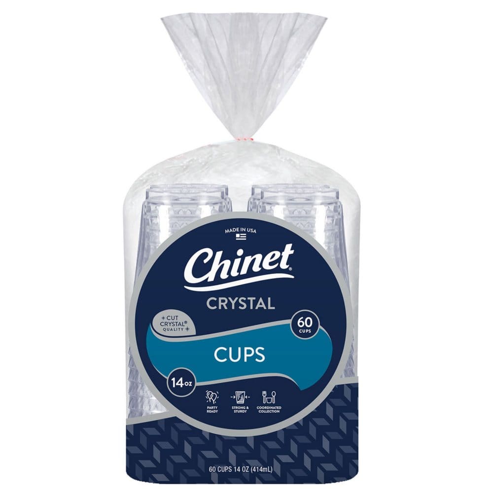 Chinet Crystal Cup 14 oz. (60 cups/pk. 3pk.) - Disposable Tableware - Chinet