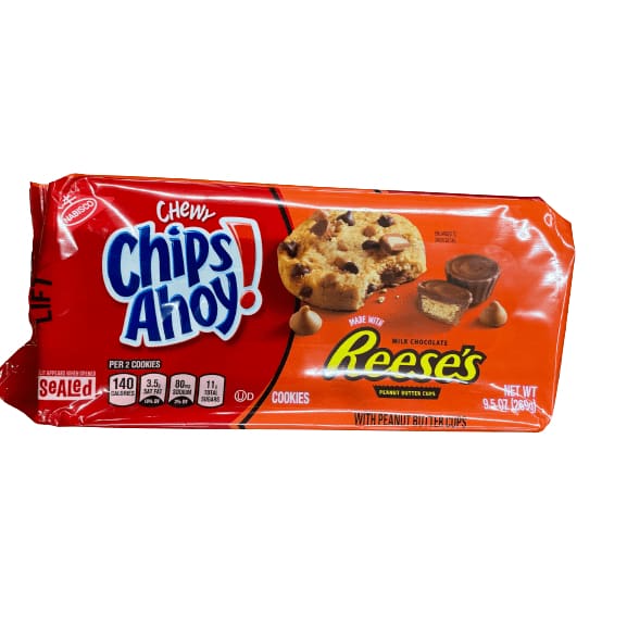 Chips Ahoy! Chips Ahoy! Chewy Chocolate Chip Cookies With Reese'S Peanut Butter Cups, 9.5 Oz