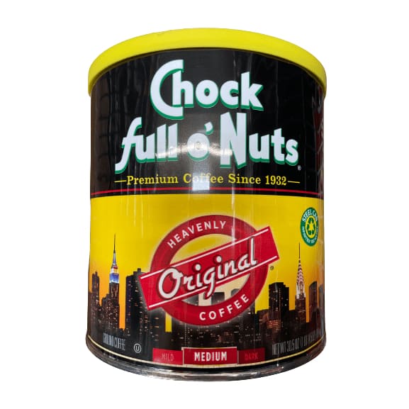 Chock full o'Nuts Chock Full o’Nuts® Original Blend Ground Coffee, Medium Roast, 30.5 Oz. Can