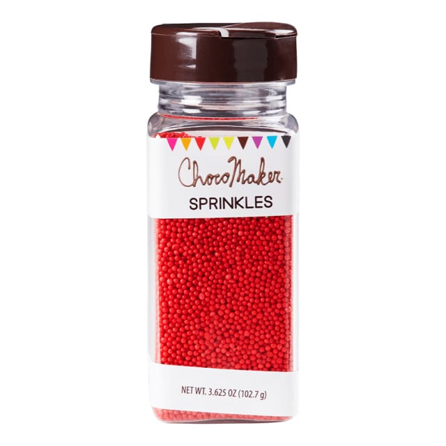 CHOCOMAKER Grocery > Cooking & Baking > Baking Ingredients CHOCOMAKER: Red Beads Decorating Candies, 3.625 oz