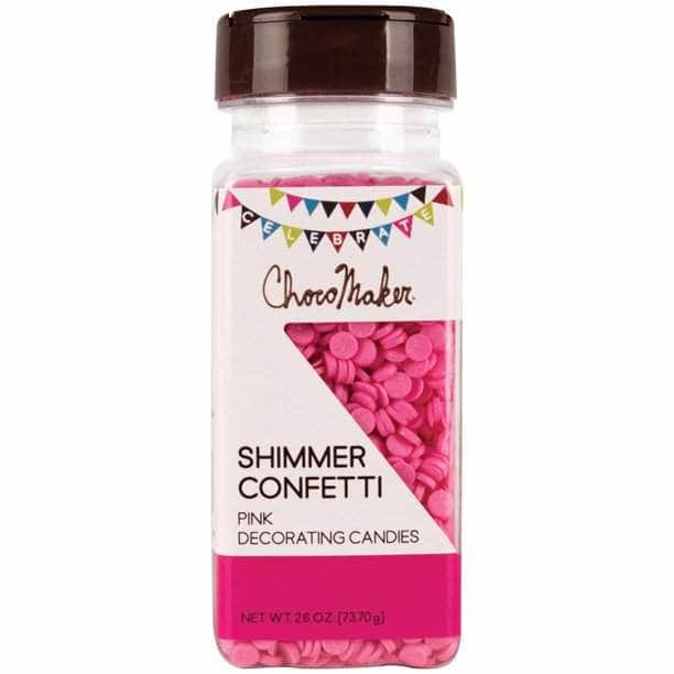 CHOCOMAKER Grocery > Cooking & Baking > Baking Ingredients CHOCOMAKER: Shimmer Pink Confetti, 2.6 oz