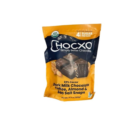 Chocxo Organic Toffee Almond Sea Salt Snaps 14.8 oz. - Chocxo