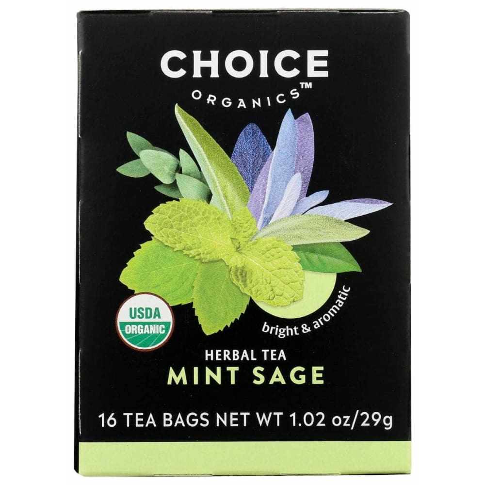 CHOICE TEA Choice Tea Tea Herbal Mint Sage, 16 Bg