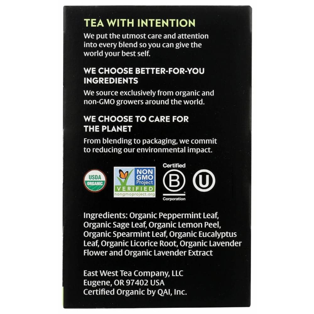 CHOICE TEA Choice Tea Tea Herbal Mint Sage, 16 Bg