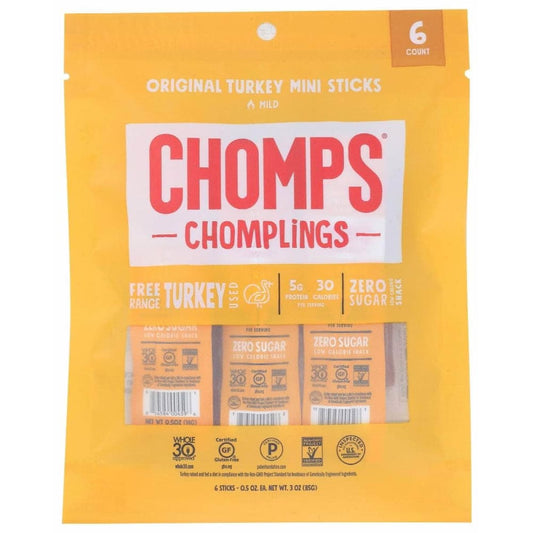 CHOMPS Chomps Jerky Turkey, 3 Oz