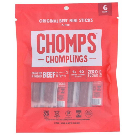 CHOMPS Chomps Original Beef 6Ct Bag, 3 Oz