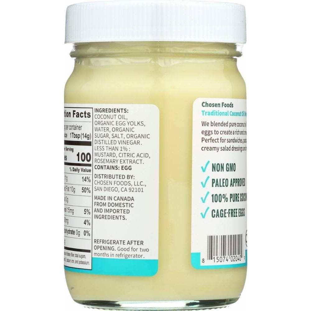 Chosen Foods Chosen Foods Mayo Coconut Oil, 12 oz