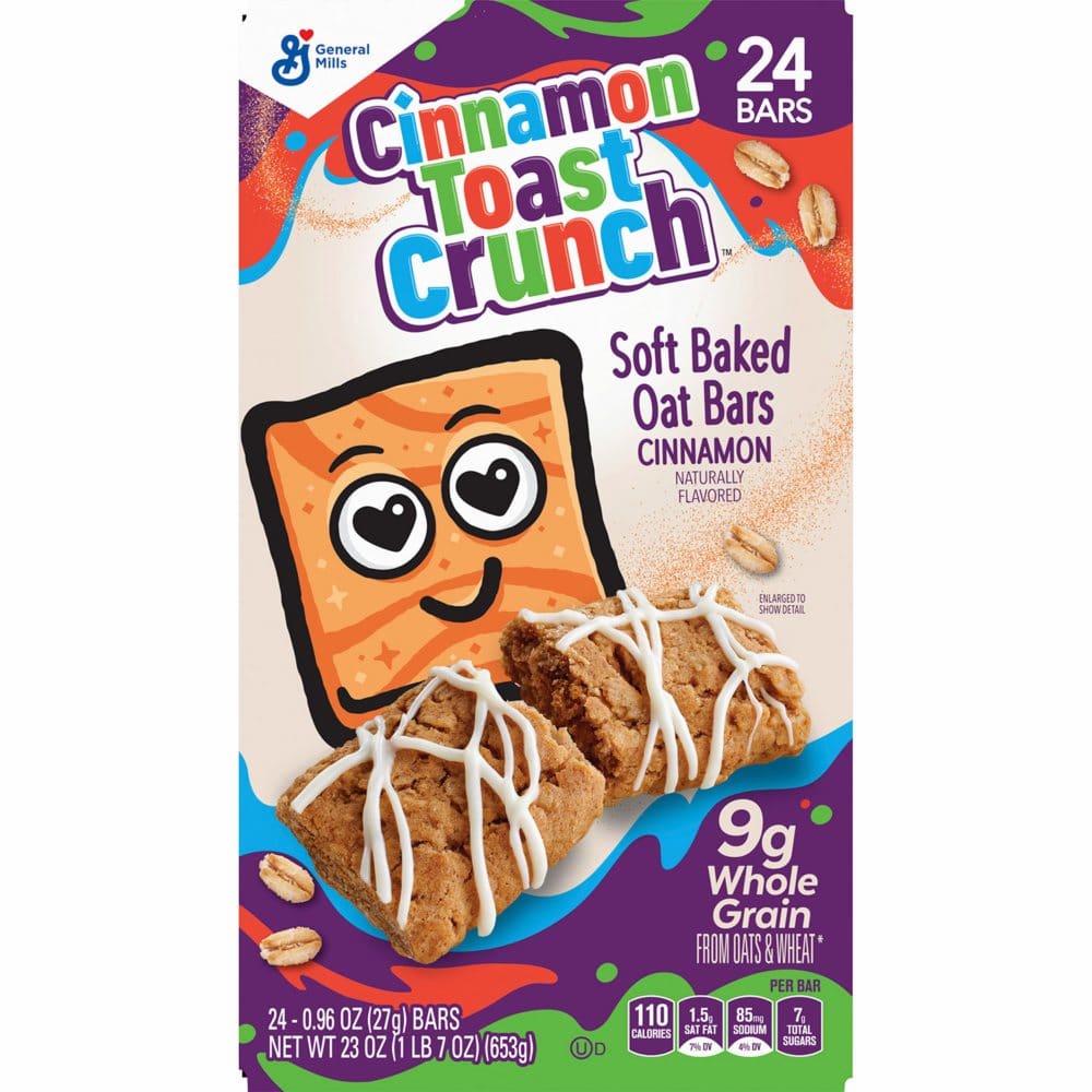 Cinnamon Toast Crunch Soft Baked Oat Bars (24 pk.) - Limited Time Snacks - ShelHealth