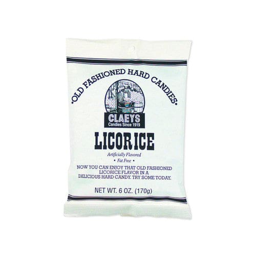 Claey’s Sanded Licorice Drops 6oz (Case of 24) - Candy/Wrapped Candy - Claey’s