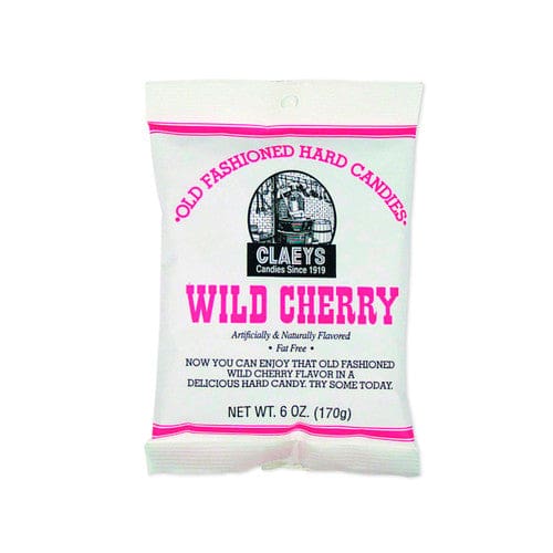 Claey’s Sanded Wild Cherry Drops 6oz (Case of 24) - Candy/Wrapped Candy - Claey’s