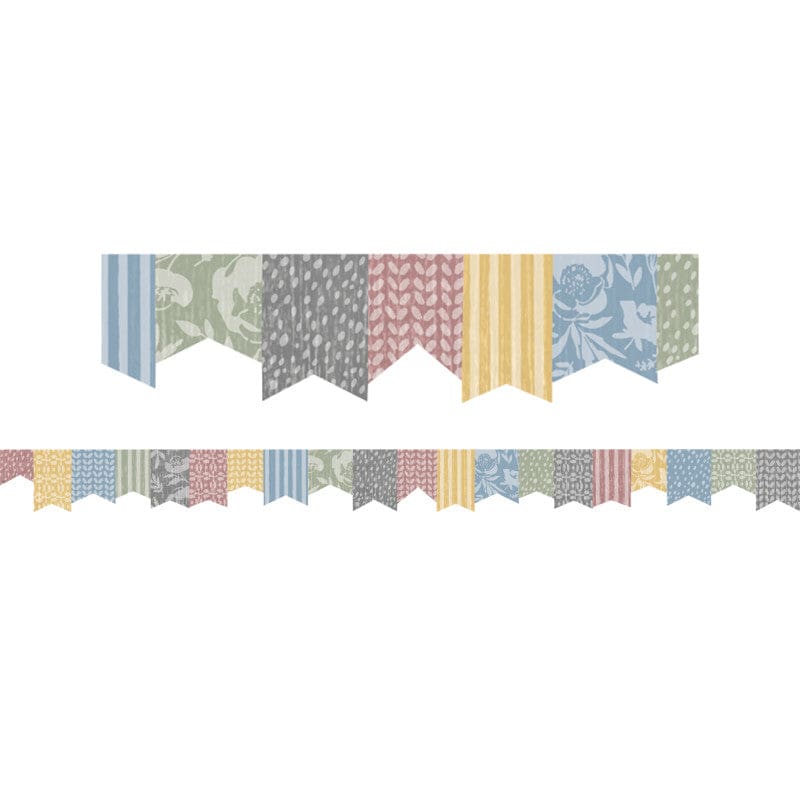 Class Cottage Pennants Trim Die Cut (Pack of 10) - Border/Trimmer - Teacher Created Resources