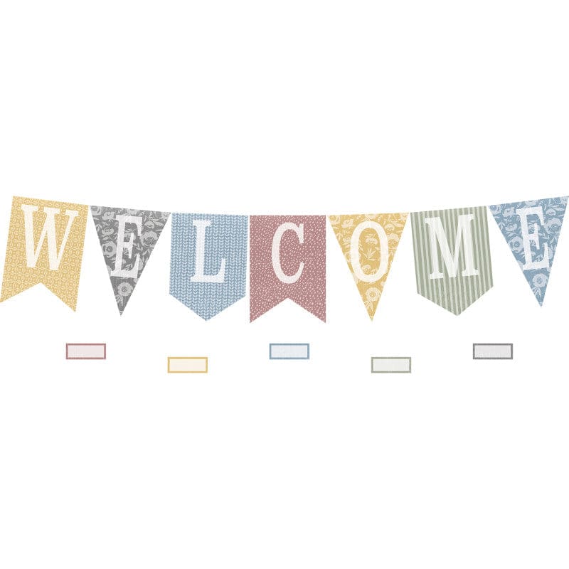 Class Cottage Pennants Welcome Bbs (Pack of 3) - Classroom Theme - Teacher Created Resources