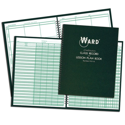 Class Record & Lesson Plan Combo Books (Pack of 6) - Plan & Record Books - Ward