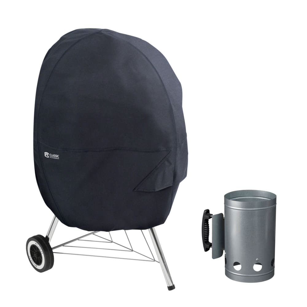 Classic Accessories Water-Resistant 26.5 Kettle BBQ Grill Cover with Charcoal Chimney - Classic Accessories