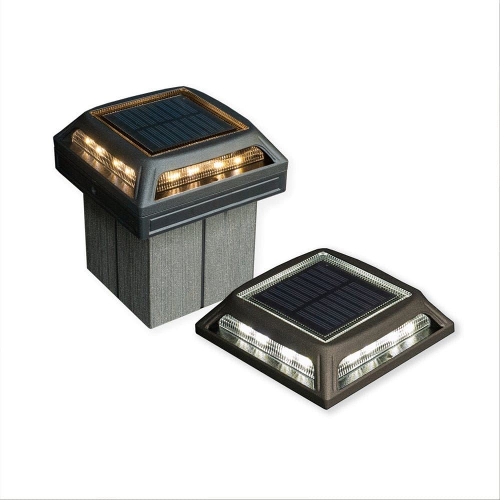 Classy Caps Muskoka Black Aluminum Solar Post/Path/Dock Light (Pack of 2) - Outdoor Lighting - Classy