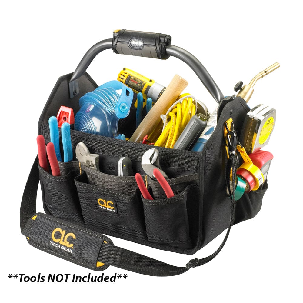 CLC L234 Tech Gear LED Lighted Handle Open Top Tool Carrier - 15 - Electrical | Tools - CLC Work Gear