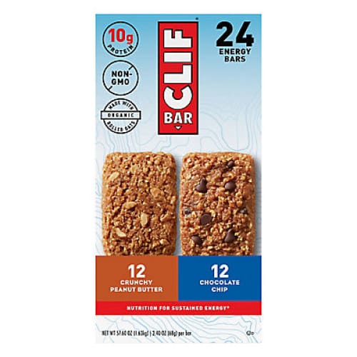 Clif Bar Energy Bars Variety Pack 24 ct./2.4 oz. - Home/Grocery/Snacks/Snack Bars & Cakes/ - Clif