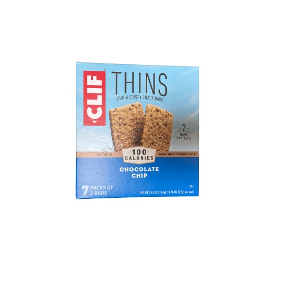 Clif Bar CLIF BAR Thins Snack Bars, Chocolate Chip, 100 Calorie Packs, 7 Ct, 0.78 oz