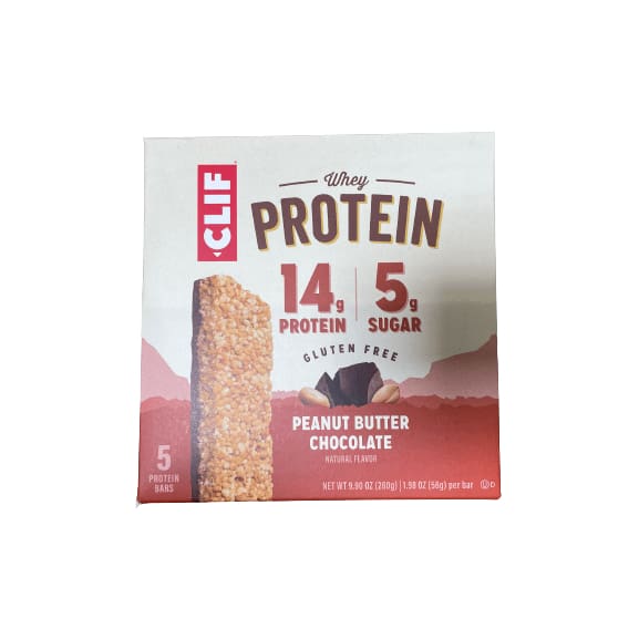 Clif Bar CLIF Bar® Whey Protein Peanut Butter Chocolate Protein Bars 5 ct Box