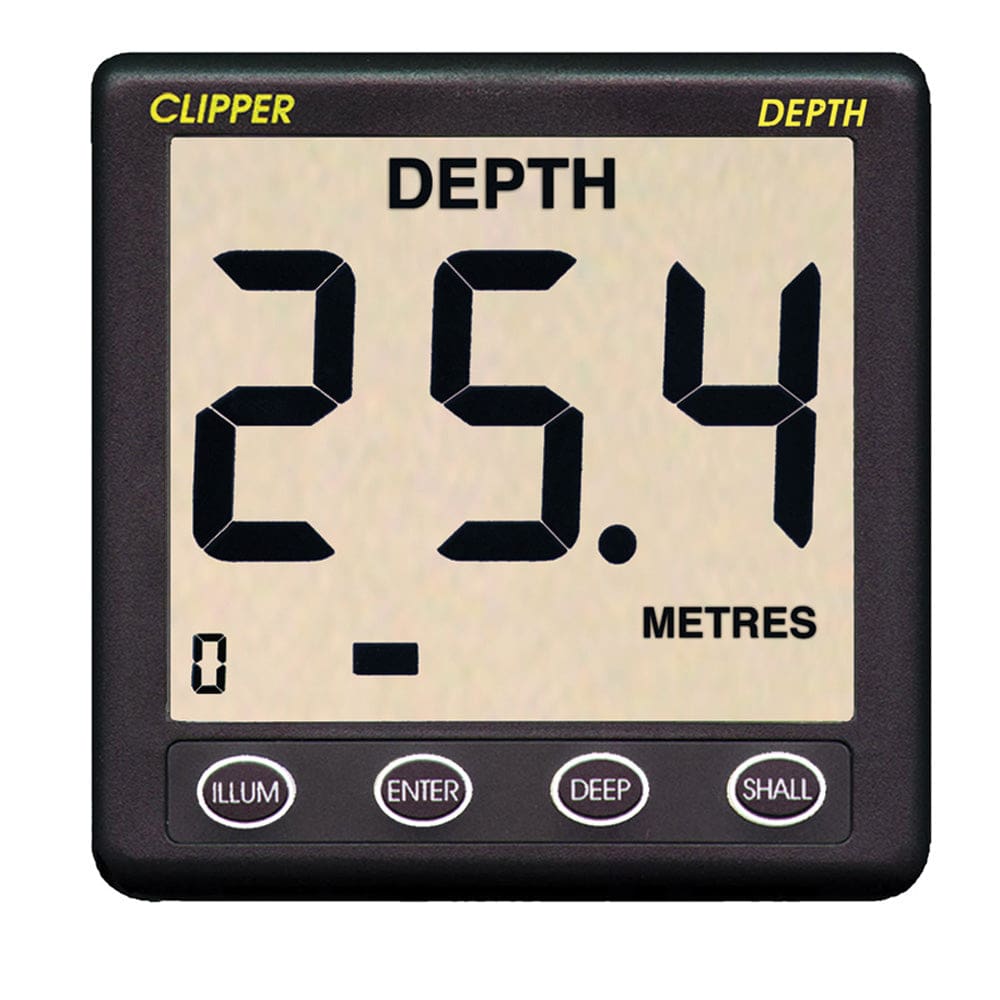 Clipper Depth Instrument w/ Thru Hull Transducer & Cover - Marine Navigation & Instruments | Instruments - Clipper