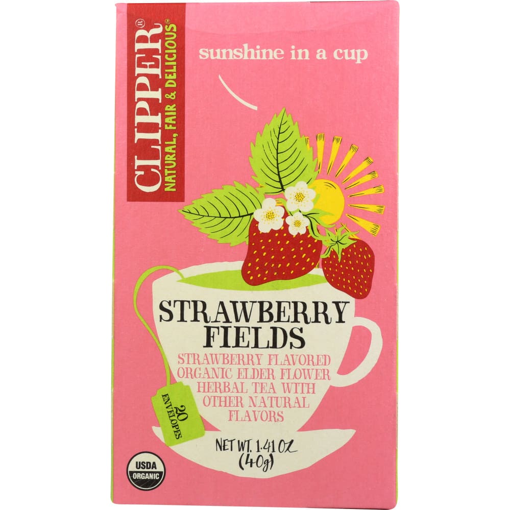 CLIPPER: Organic Strawberry Fields Tea 1.41 oz (Pack of 4) - Beverages > Coffee Tea & Hot Cocoa - CLIPPER