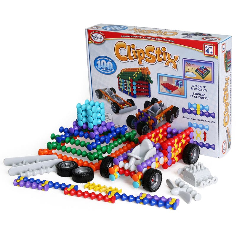 Clipstix 100 Pieces - Blocks & Construction Play - Popular Playthings