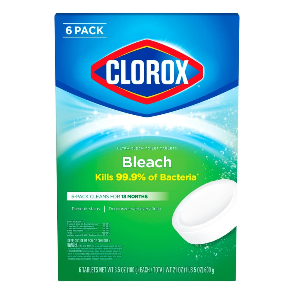 Clorox Clorox Automatic Toilet Bowl Cleaner Tablets with Bleach. 6 ct./3.5 oz. - Home/Grocery Household & Pet/Cleaning & Household