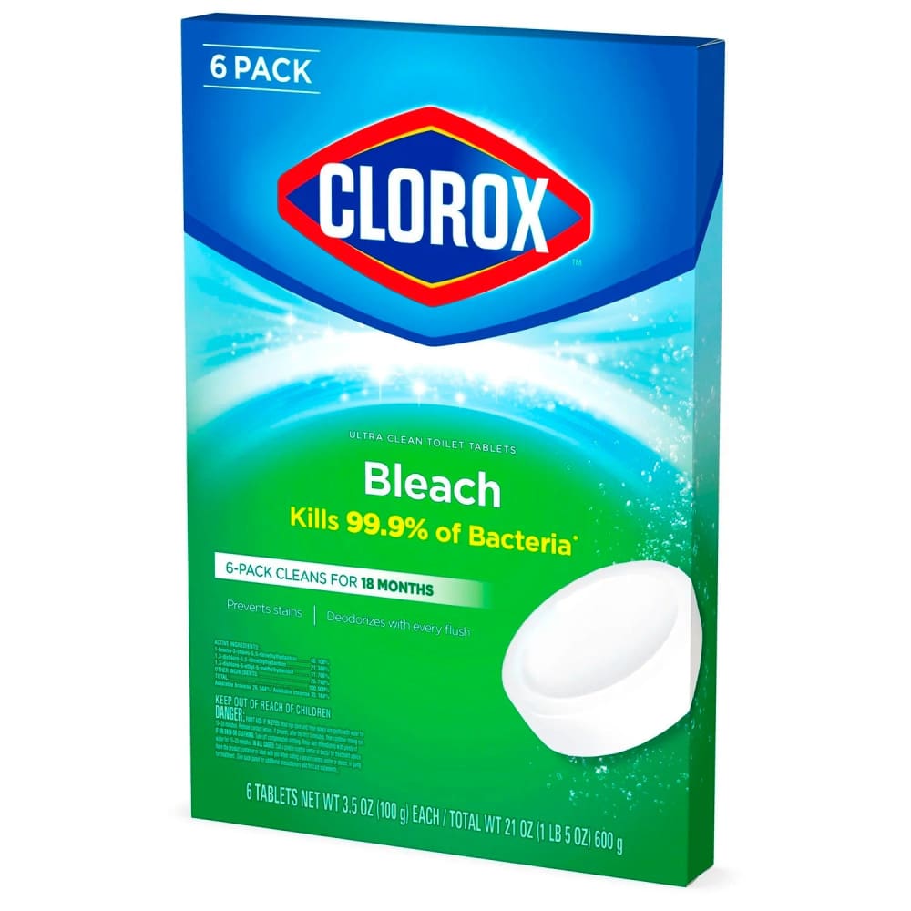 Clorox Automatic Toilet Bowl Cleaner Tablets With Bleach - 6 Ct - Bathroom Cleaner - Clorox