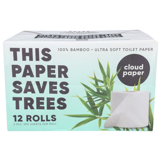CLOUD PAPER: Toilet Paper Bamboo 3ply 12 pk - Home Products > Tissues & Paper Towels - CLOUD PAPER