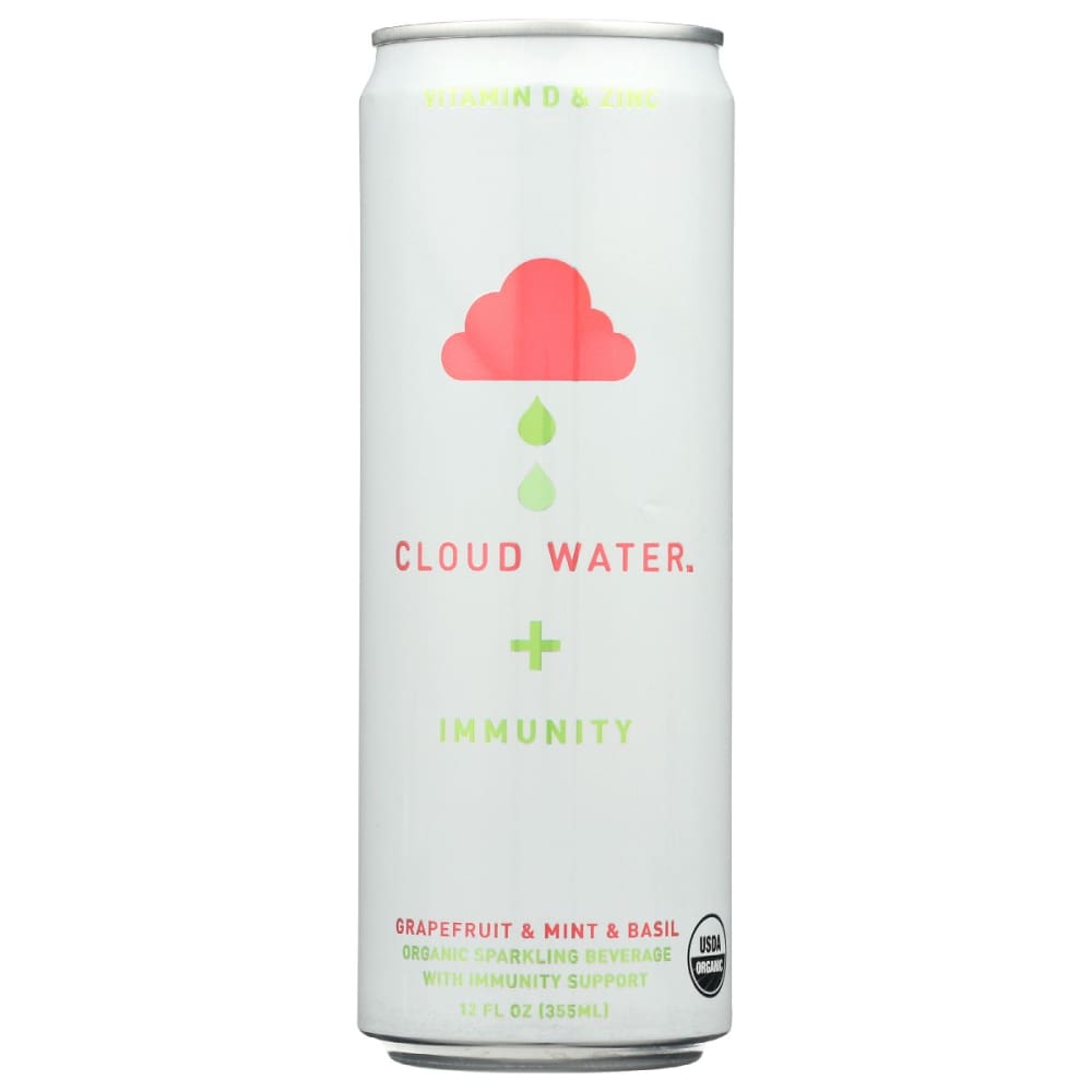 CLOUD WATER IMMUNITY: Organic Grapefruit & Mint & Basil Sparkling Water 12 fo (Pack of 6) - Beverages > Juices - CLOUD WATER + IMMUNITY
