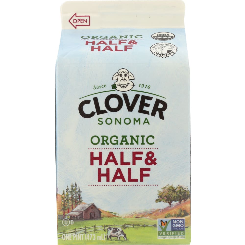 CLOVER SONOMA: Organic Half & Half 16 oz - Grocery > Refrigerated - CLOVER SONOMA